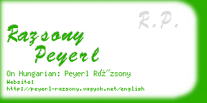 razsony peyerl business card